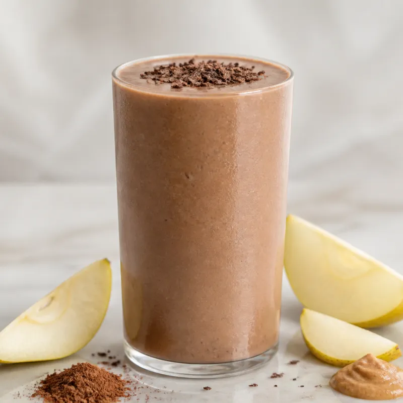 Smoothie de almendra y chocolate con bebida de arroz