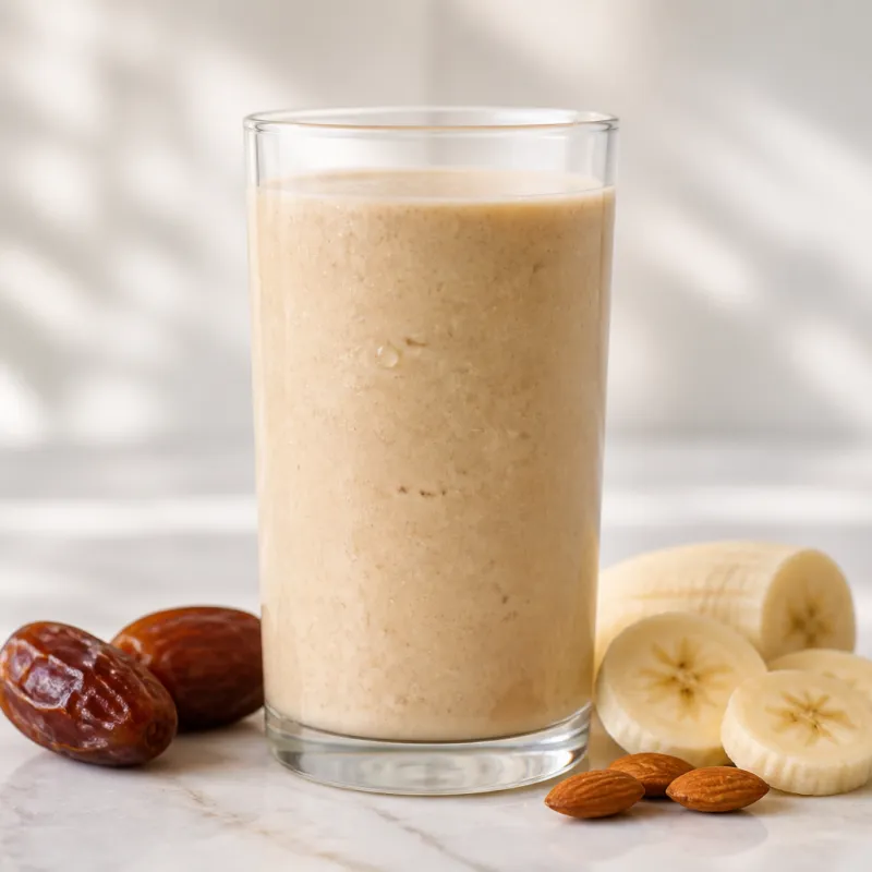 Smoothie de almendra y dátiles con plátano