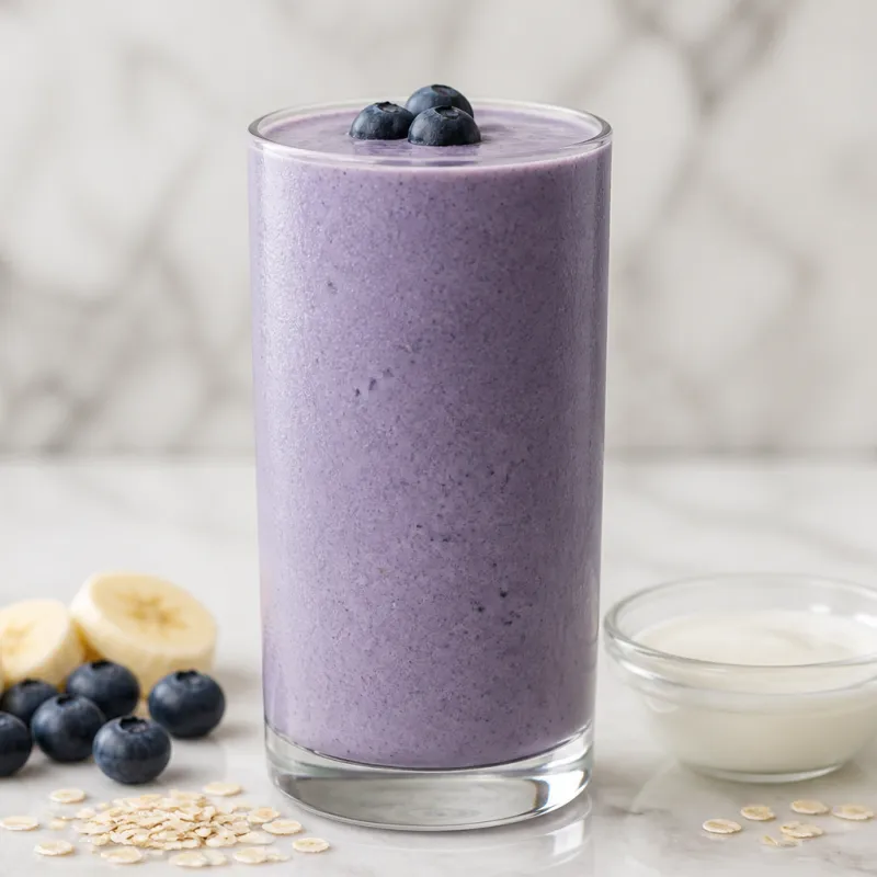 Smoothie de almendra con arándanos