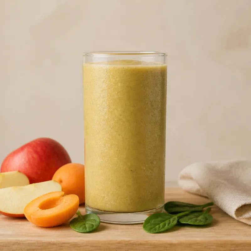 Apple Apricot Smoothie with Natural Yoghurt