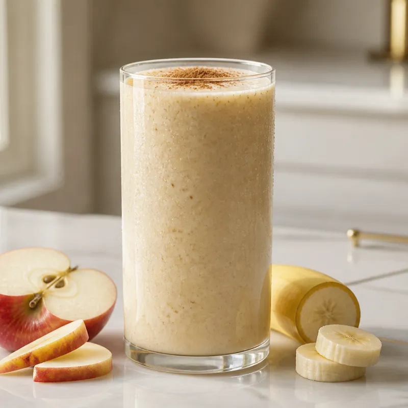 Apple Banana Smoothie with Cinnamon