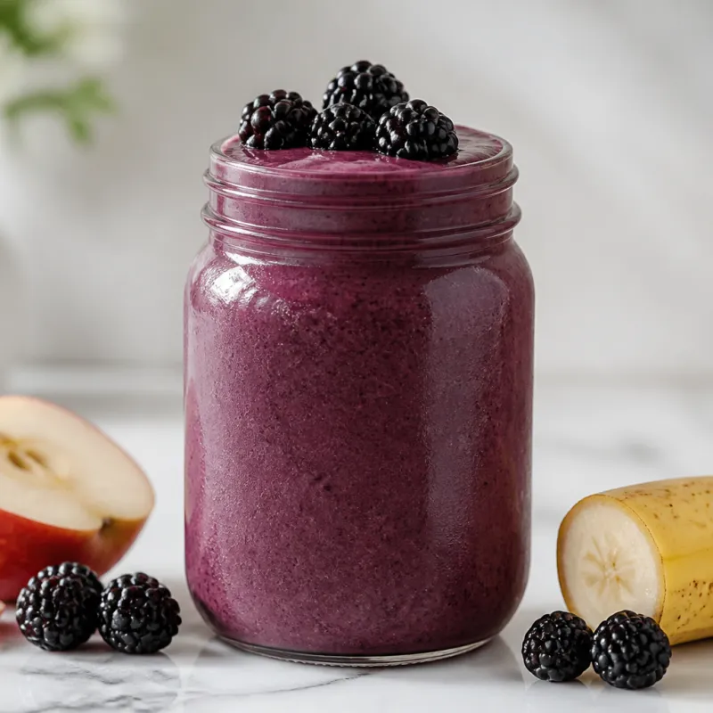 Smoothie de manzana y moras