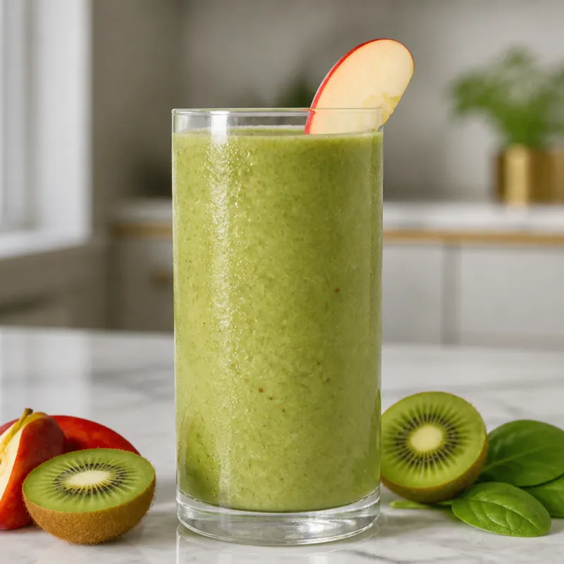 Smoothie de manzana y kiwi
