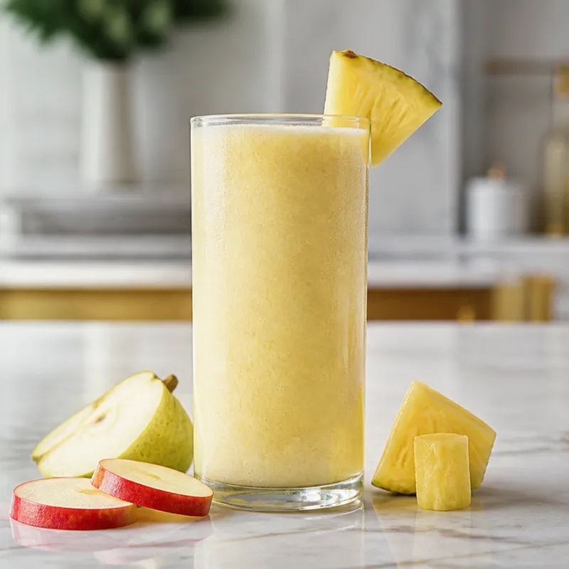 Apple Pear Smoothie with Baby Pineapple