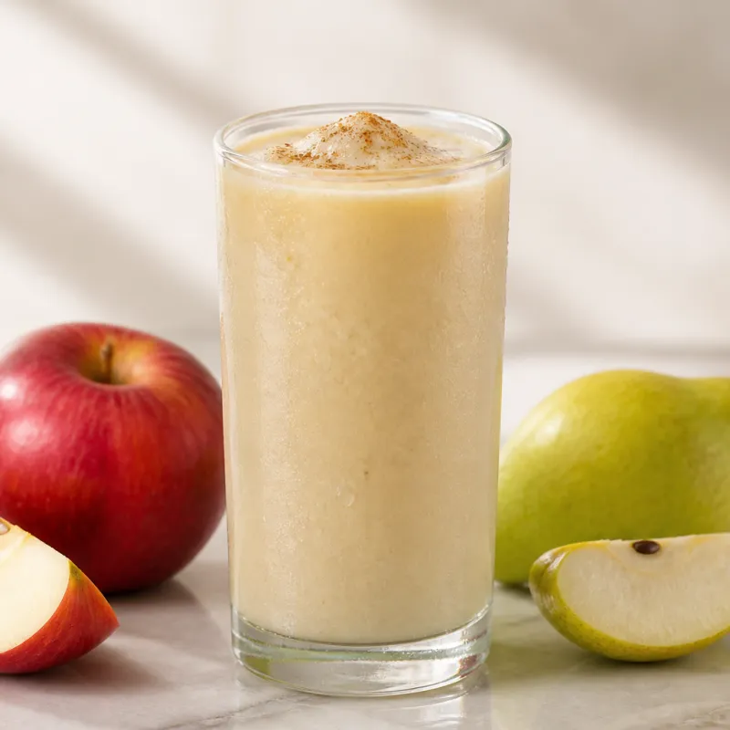 Smoothie de manzana y pera con canela