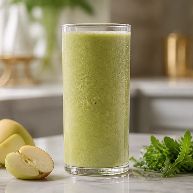 Apple Pear Smoothie with Coconut Water and Rocket