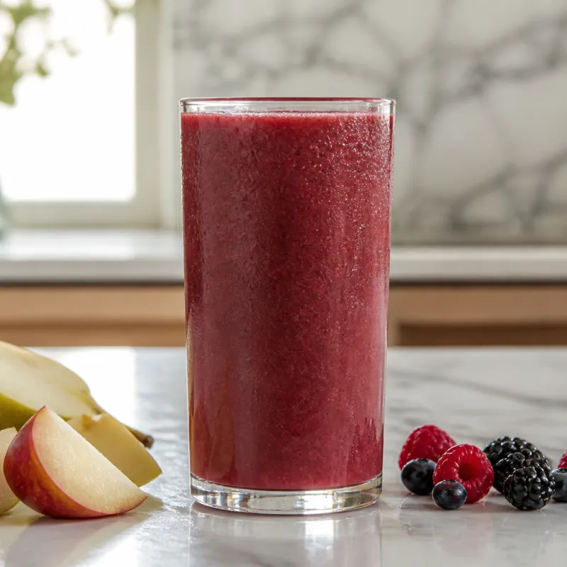 Apple Pear Smoothie with Mixed Berries