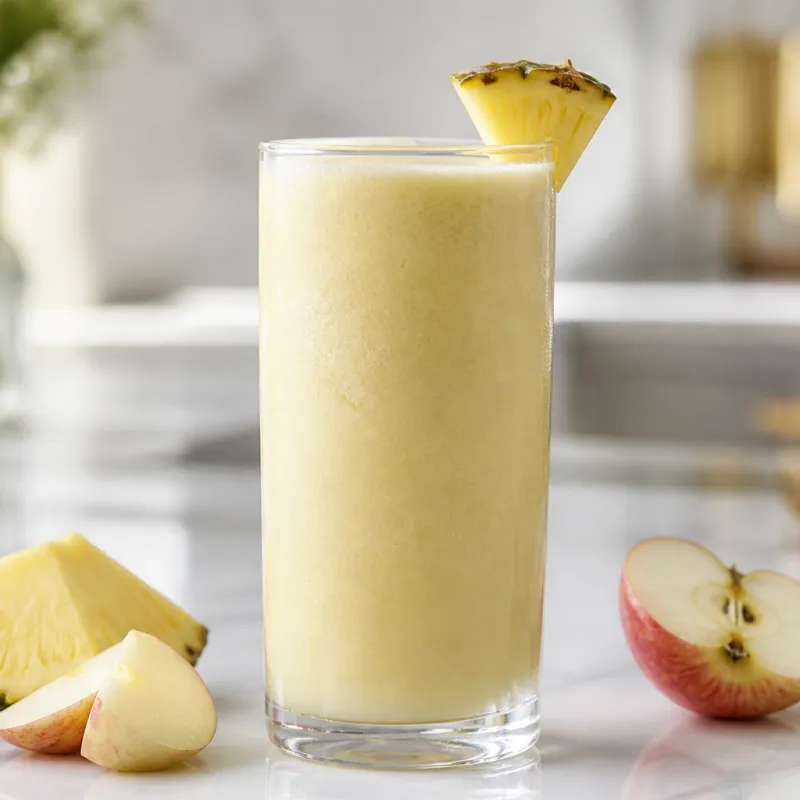 Smoothie de manzana y piña con yogur