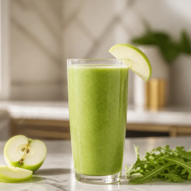 Smoothie de manzana verde y rúcula