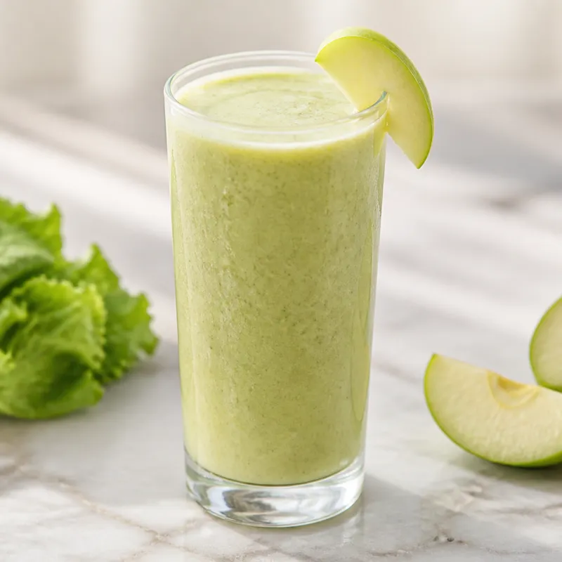 Smoothie de manzana verde con leche de coco
