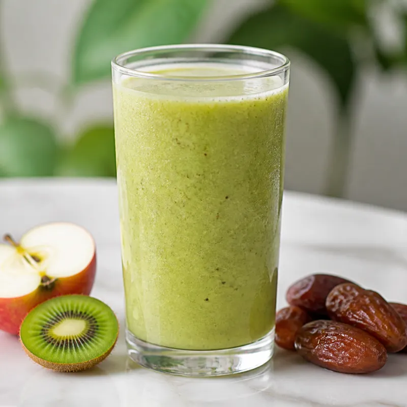 Apple Smoothie with Dates and Kiwi