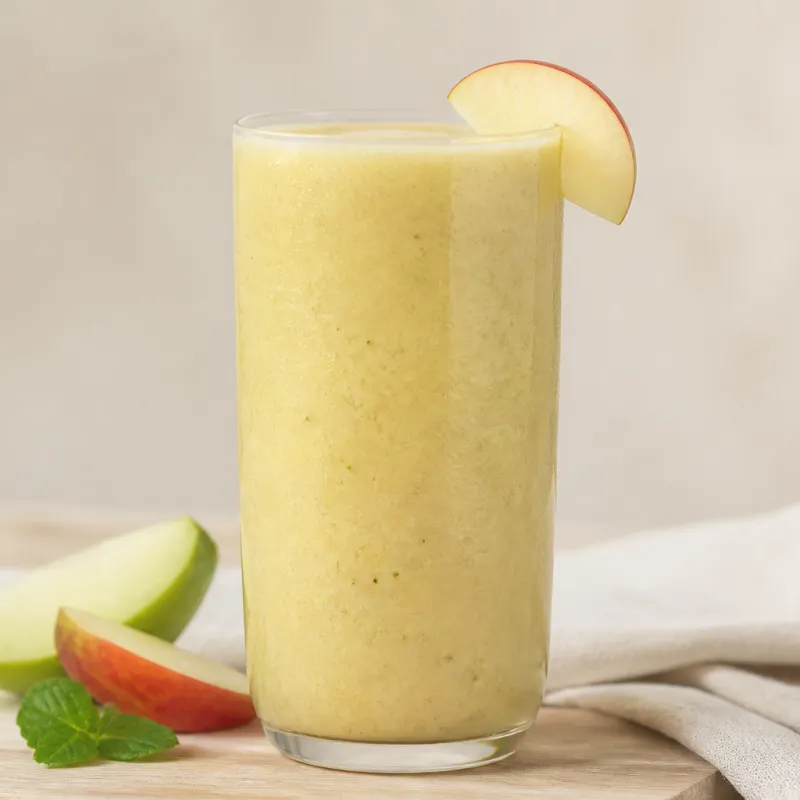 Smoothie de manzana con té de menta