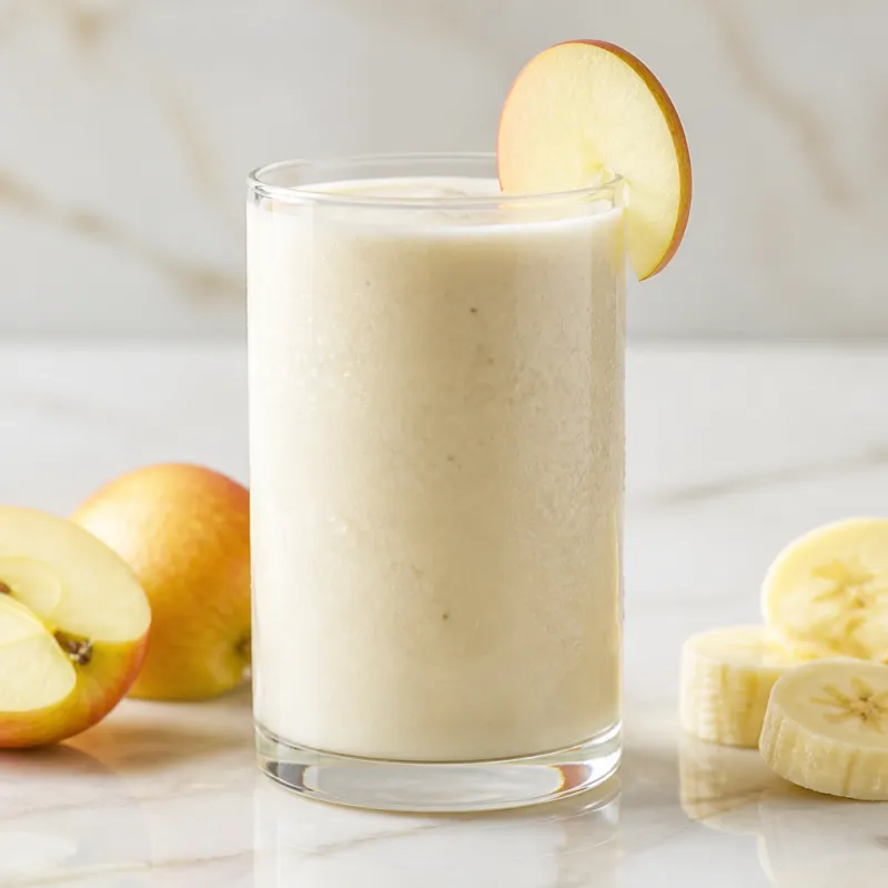Smoothie de manzana con bebida de arroz