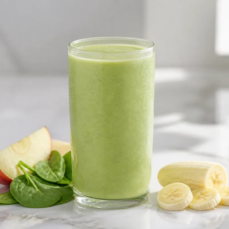 Apple Spinach Smoothie with Baby Banana