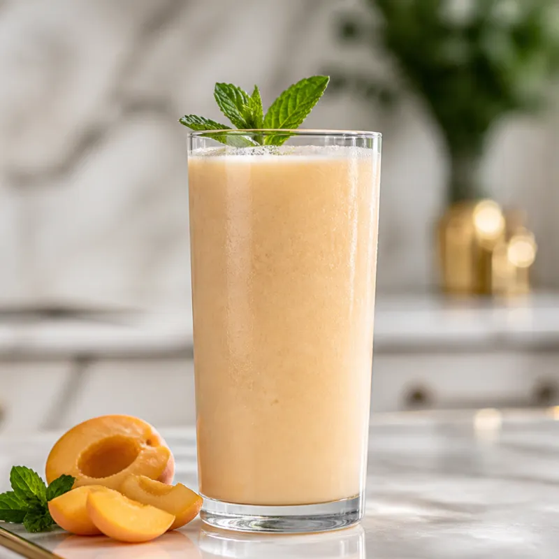 Smoothie de albaricoque y yogur con leche