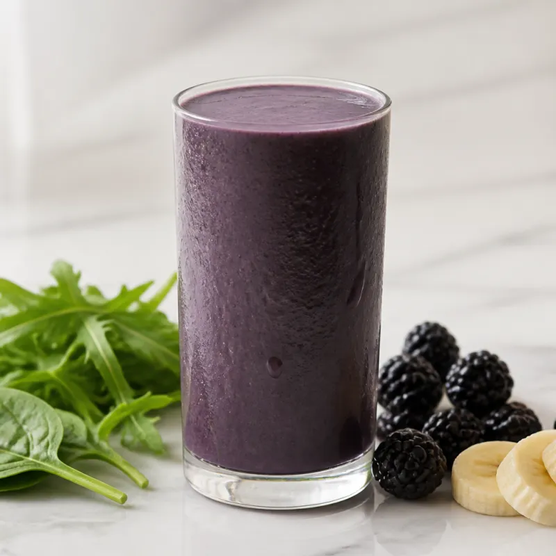 Smoothie de rúcula y moras
