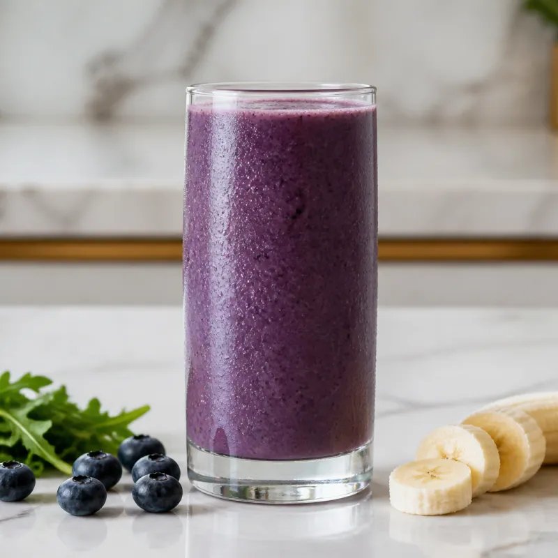 Rocket Blueberry Smoothie with Coconut Water