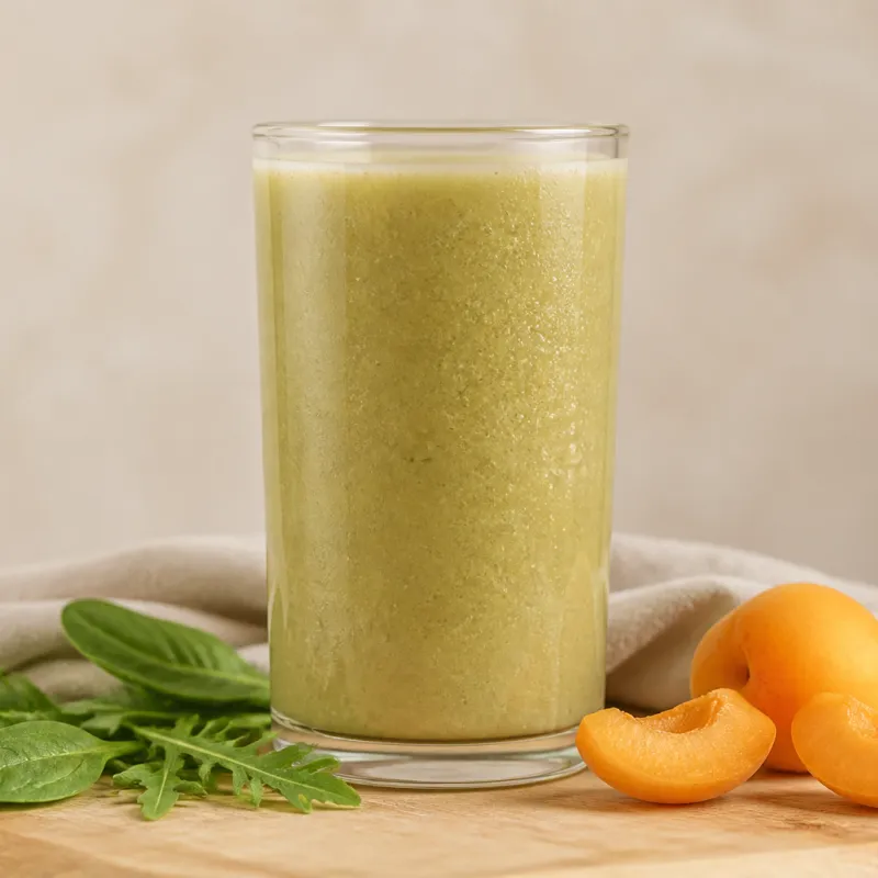 Arugula Apricot Smoothie with Coconut Milk
