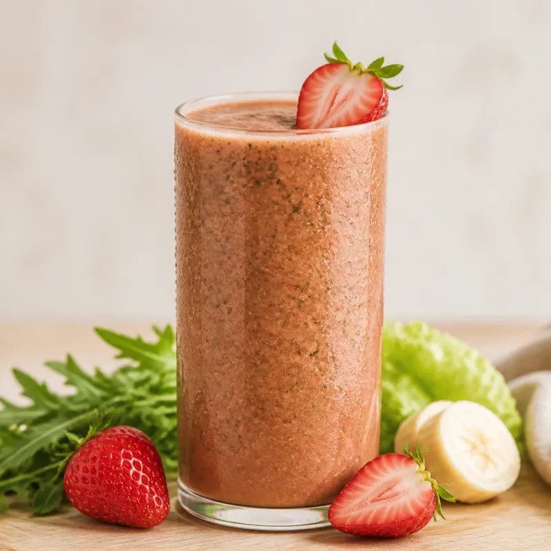 Smoothie de rúcula y fresa