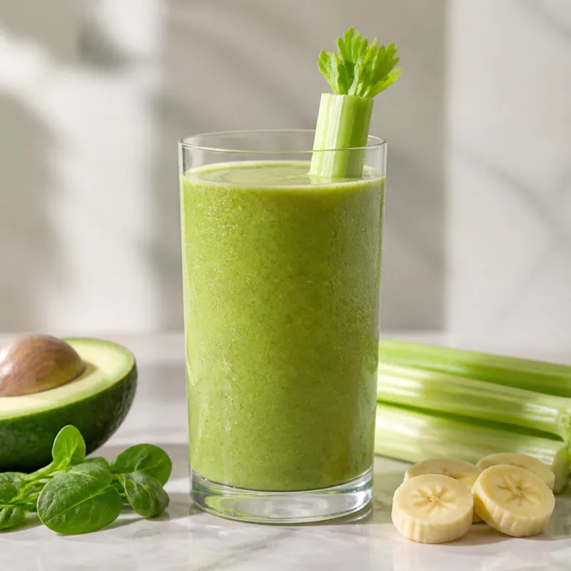 Avocado, Celery and Lamb's Lettuce Smoothie