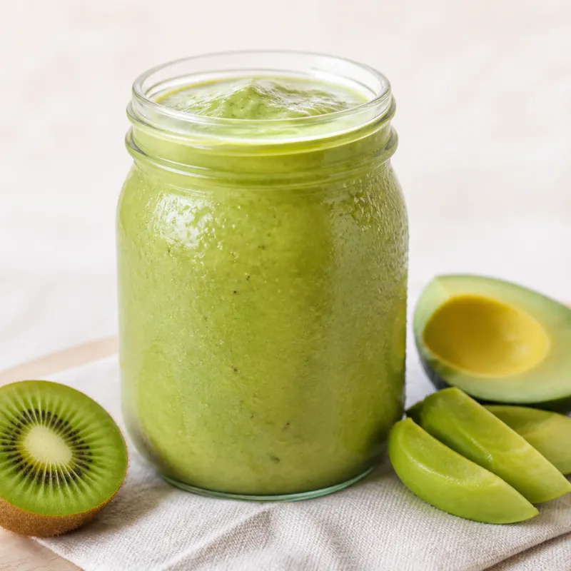 Smoothie de aguacate y kiwi con miel