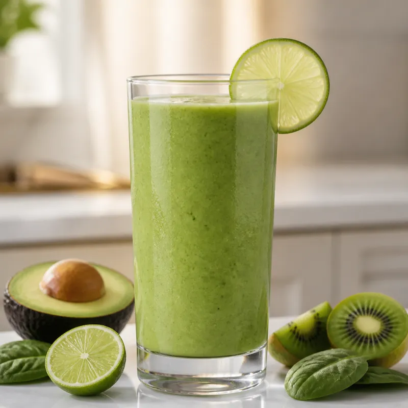 Avocado Lime Smoothie with Spinach