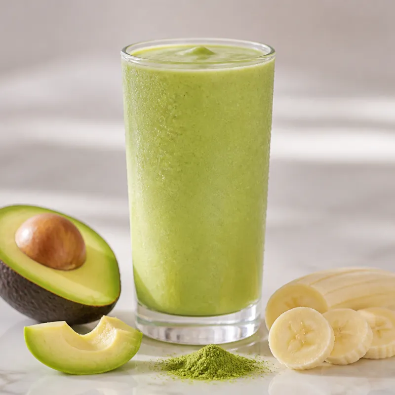 Avocado Matcha Smoothie with Banana
