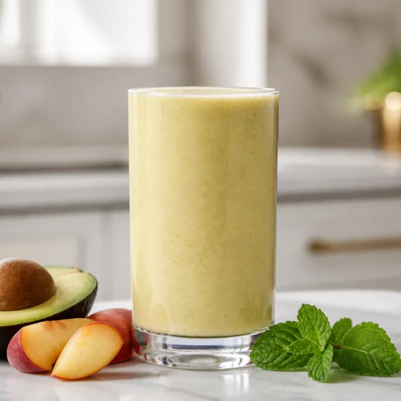 Avocado Nectarine Smoothie with Coconut Water