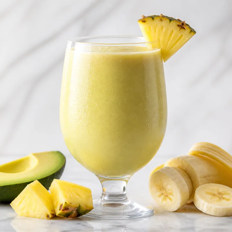 Avocado Pineapple Smoothie with Banana