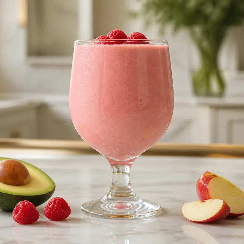Avocado Raspberry Smoothie with Apple