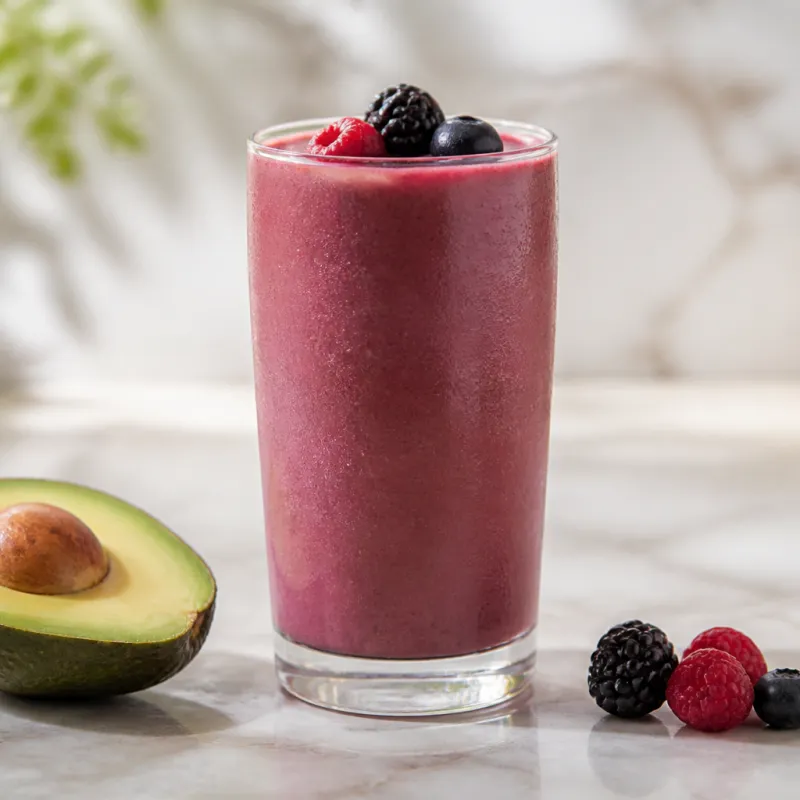 Avocado Smoothie with Berry Mix