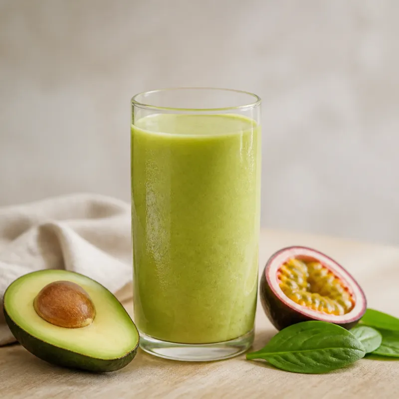 Smoothie de aguacate con maracuyá