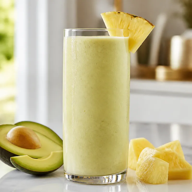 Avocado Smoothie with Pineapple