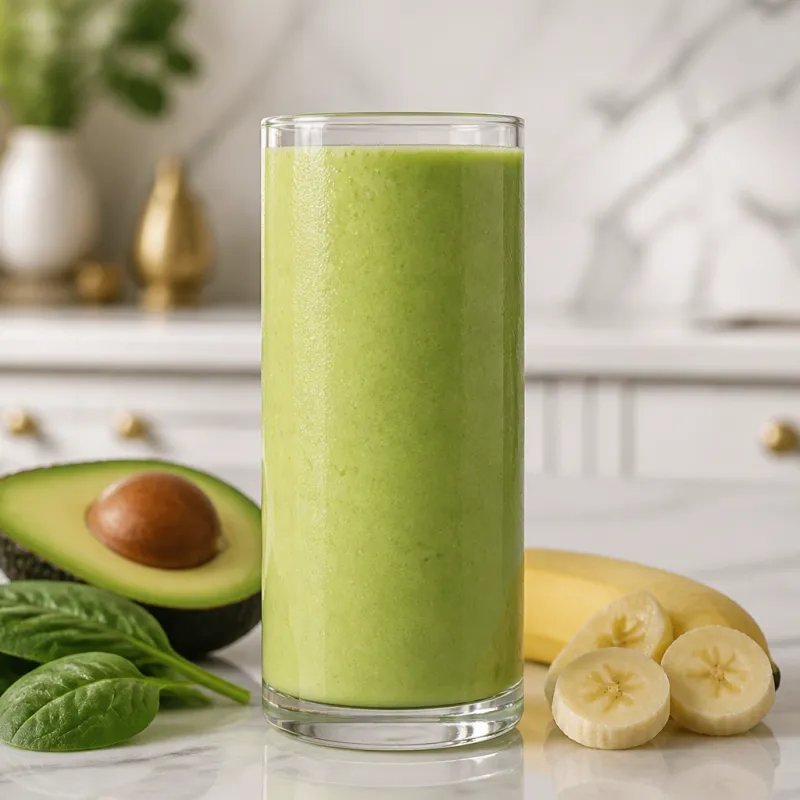 Avocado Spinach Smoothie with Baby Banana