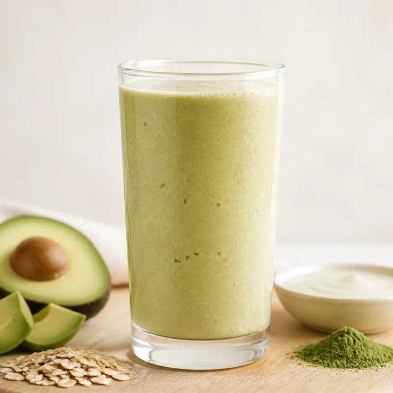Avocado-Joghurt-Smoothie mit Matcha