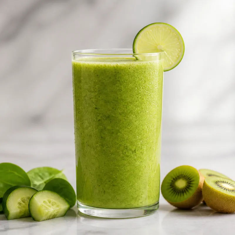 Smoothie de espinacas baby y pepino con lima