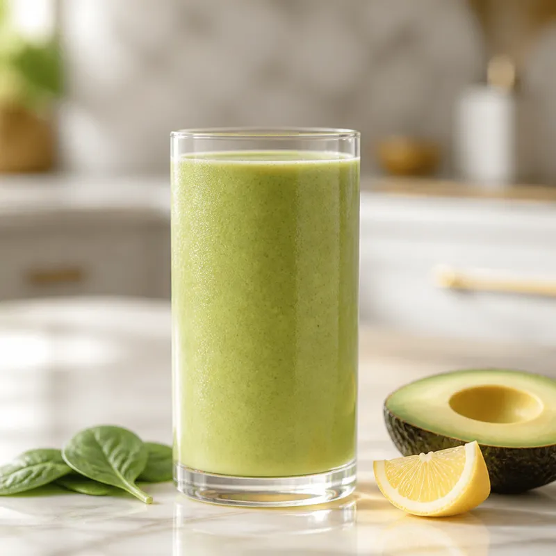 Smoothie de espinacas baby y aguacate