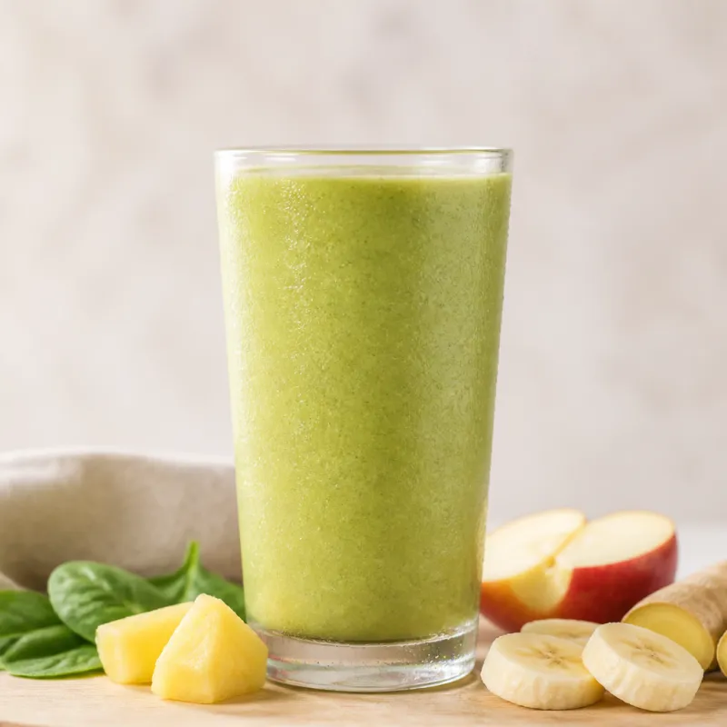 Smoothie de espinacas baby con jengibre