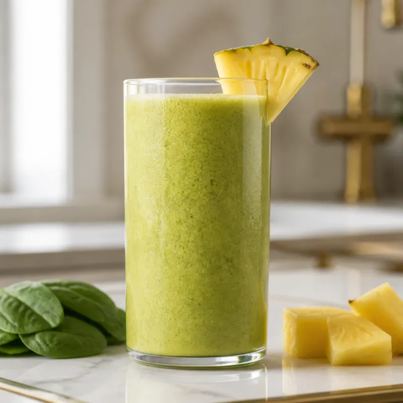 Baby Spinach Smoothie with Pineapple