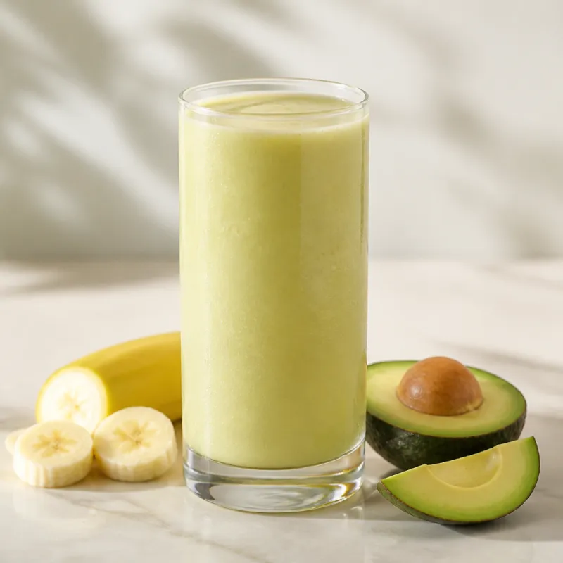 Smoothie de plátano y aguacate