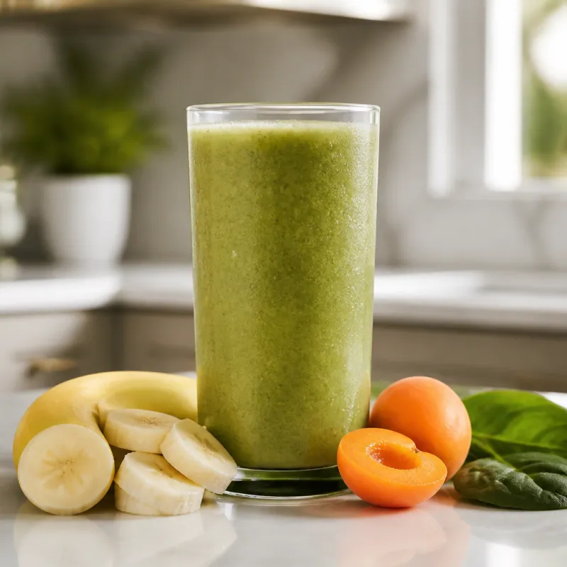 Banana Baby Spinach Smoothie with Apricots