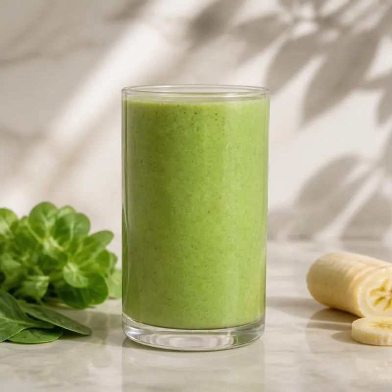 Smoothie de plátano y canónigos