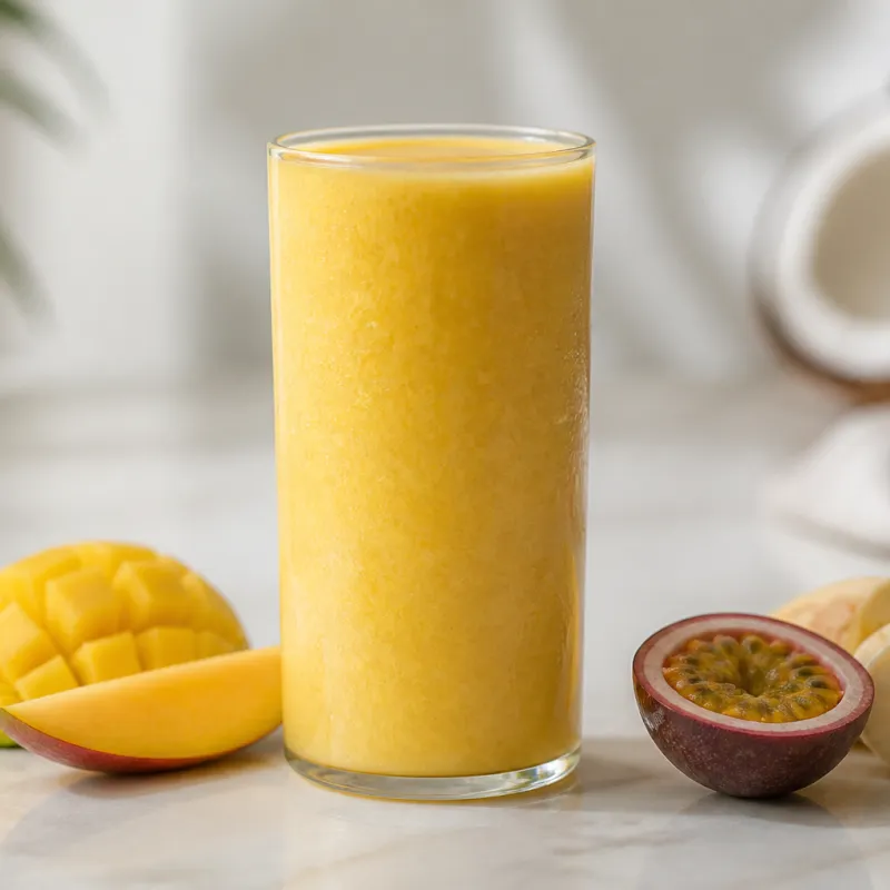 Banana Mango Smoothie with Coconut Milk
