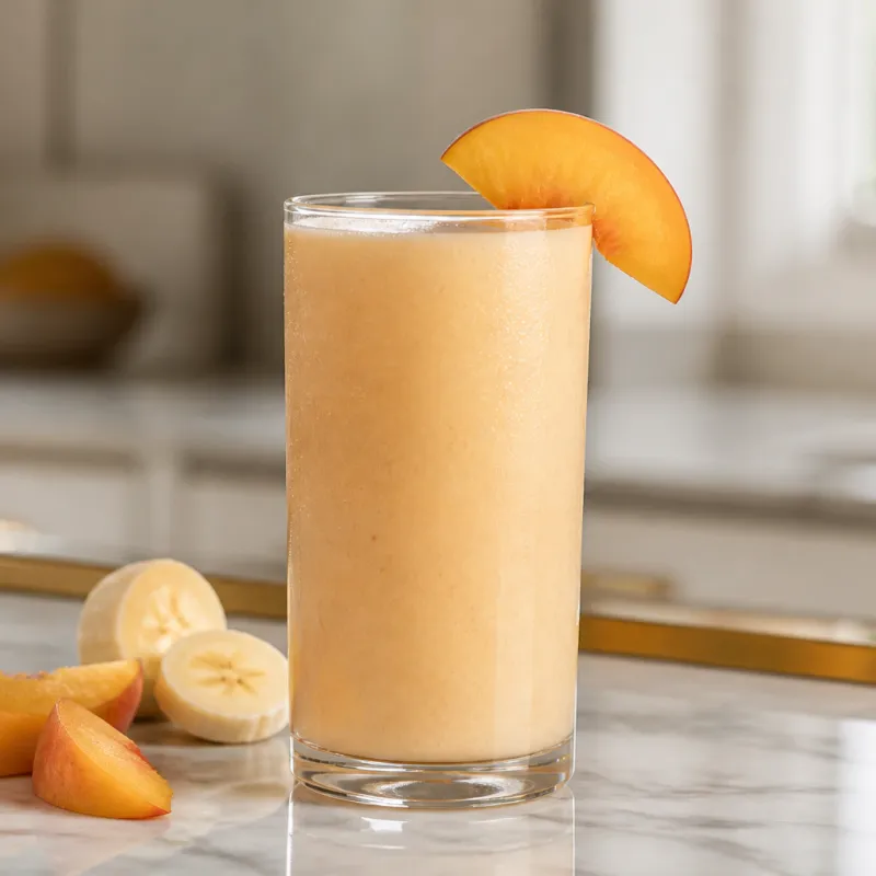 Banana, Peach and Natural Yogurt Smoothie