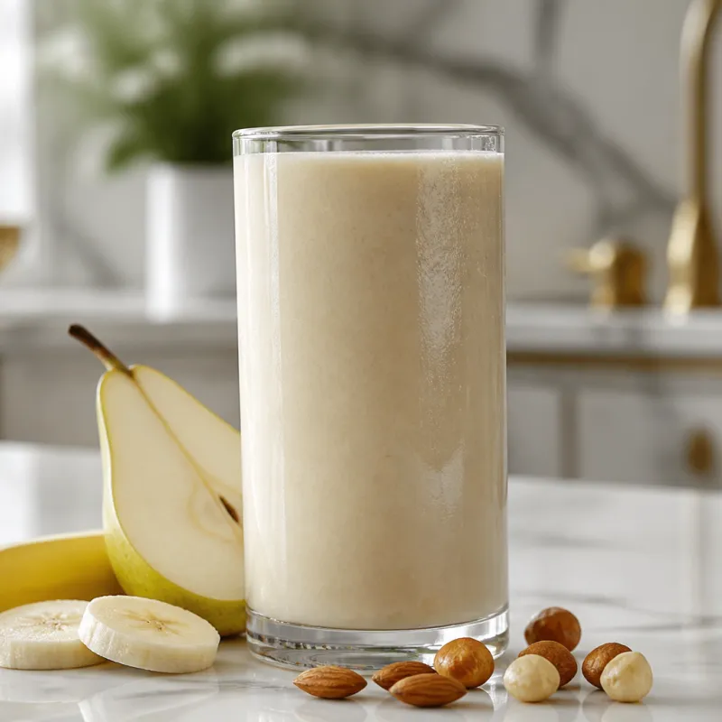 Banana Pear Smoothie with Nuts