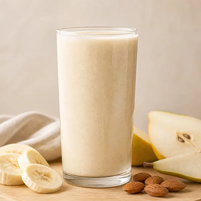 Banana Pear Smoothie with Oat Milk
