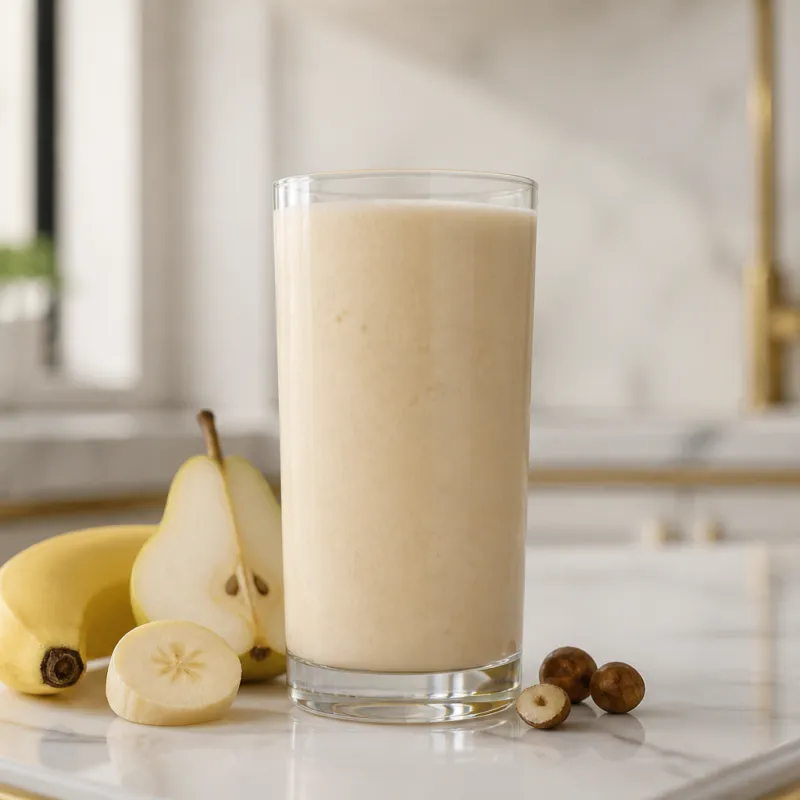 Banana Pear Smoothie with Rice Milk