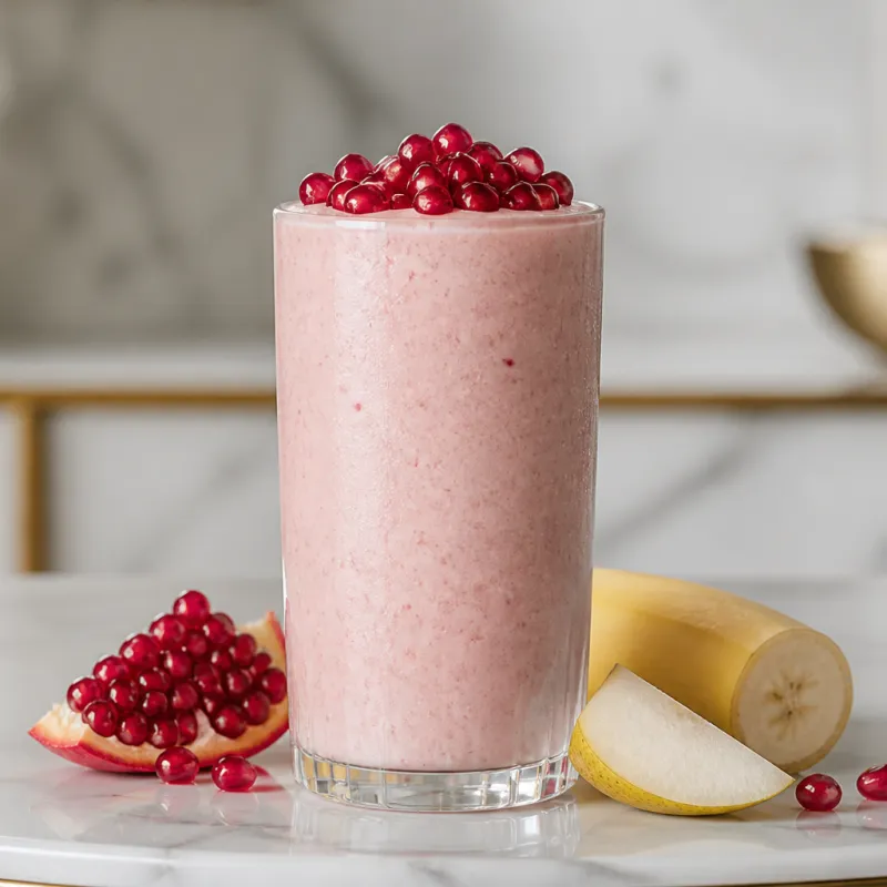 Banana Pomegranate Smoothie with Oat Milk