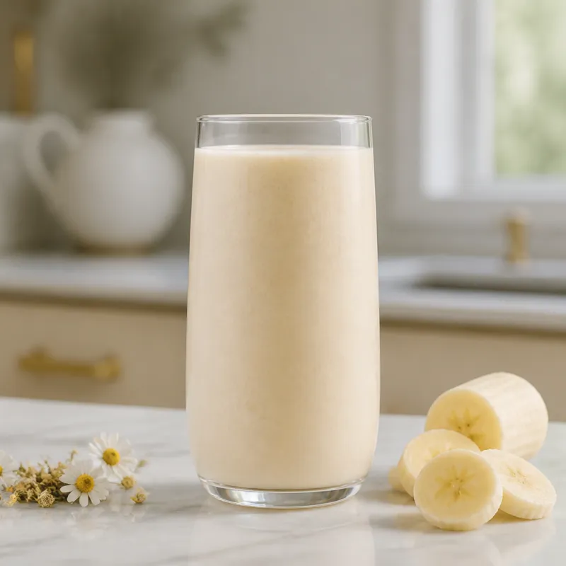 Smoothie de plátano con manzanilla