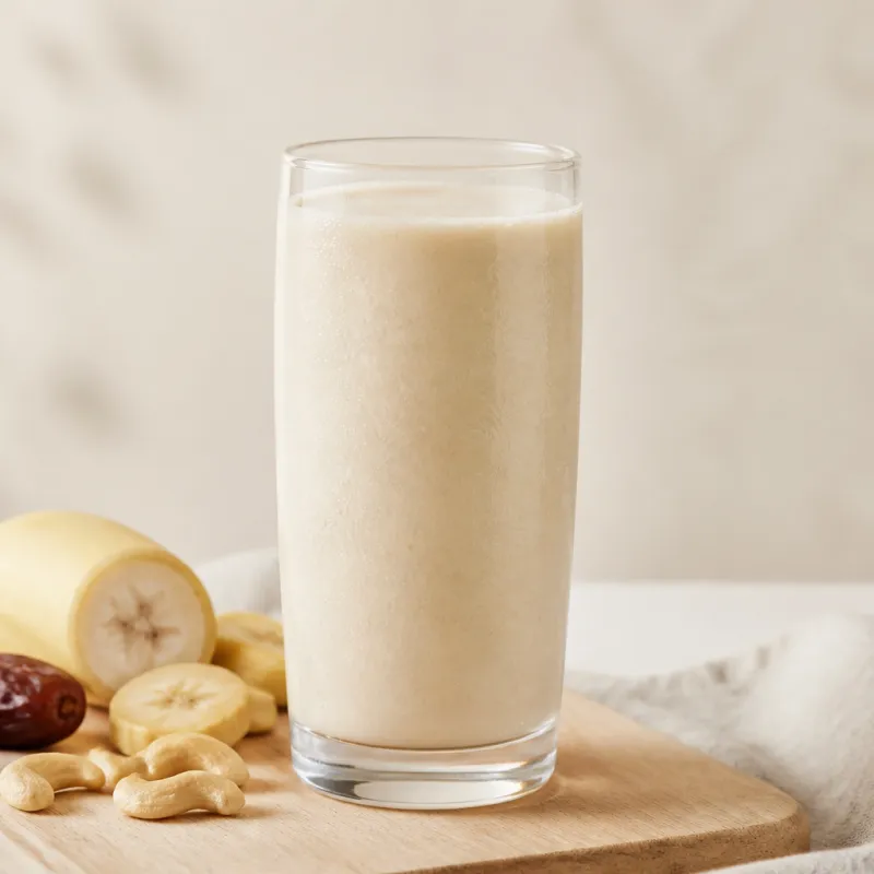 Smoothie de plátano con leche de almendras y anacardos